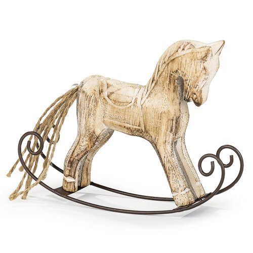 Drewniany Konik na biegunach