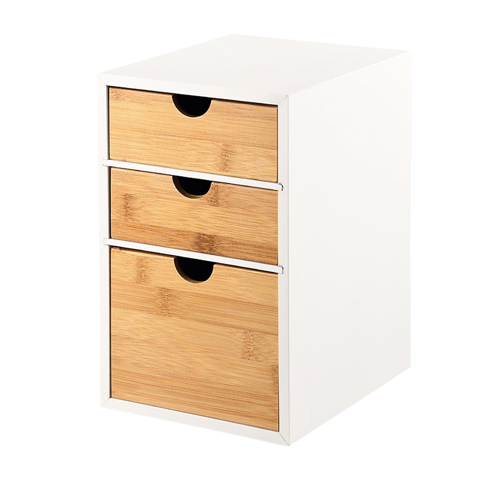 Kesper 58957 Organizer z 3 przegrodami bambusowy,27 x 21 x 17 cm