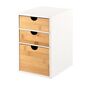 Kesper 58957 Organizator cu 3 compartimentebambus, 27 x 21 x 17 cm