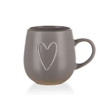 Banquet-Keramikbecher HEART 500 ml, braun