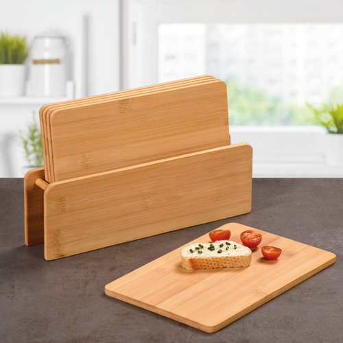 Kesper 58376 Zestaw 5 desek w stojaku, 24,5 x 15,5 x 0,9 cm