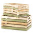 Sada dřevěných přepravek, 2 ks, zelená