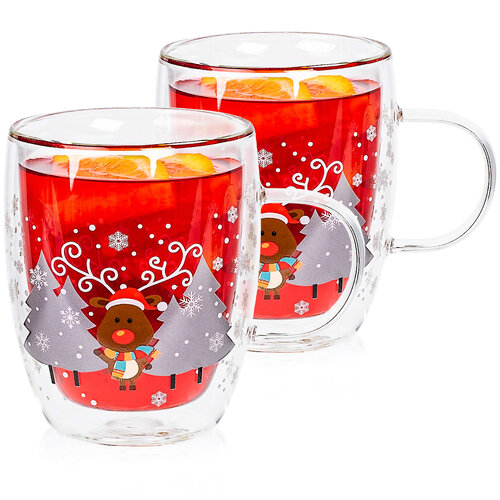 Pahare termo 4Home Mug Reindeer Hot&Cool 270 ml, 2 buc.
