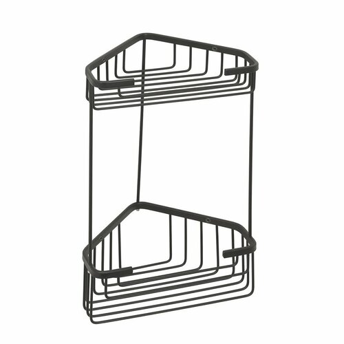GEDY 2482-14 Smart kétszintes sarokpolc 20 x 32,5x 15,1 cm, fekete matt