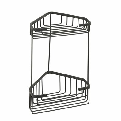 GEDY 2482-14 Smart kétszintes sarokpolc 20 x 32,5x 15,1 cm, fekete matt