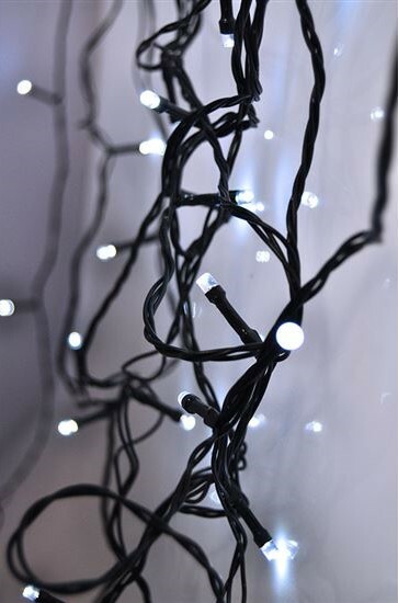 Solight Svetelná vonkajšia reťaz 50 LED s časovačom, 5 m, studená biela