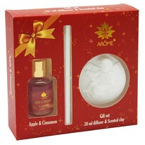 Set cadou cu difuzor 30 ml și argilă parfumată Arome, Apple and Cinnamon Set cadou cu difuzor 30 ml și argilă parfumată Arome, Apple and Cinnamon
