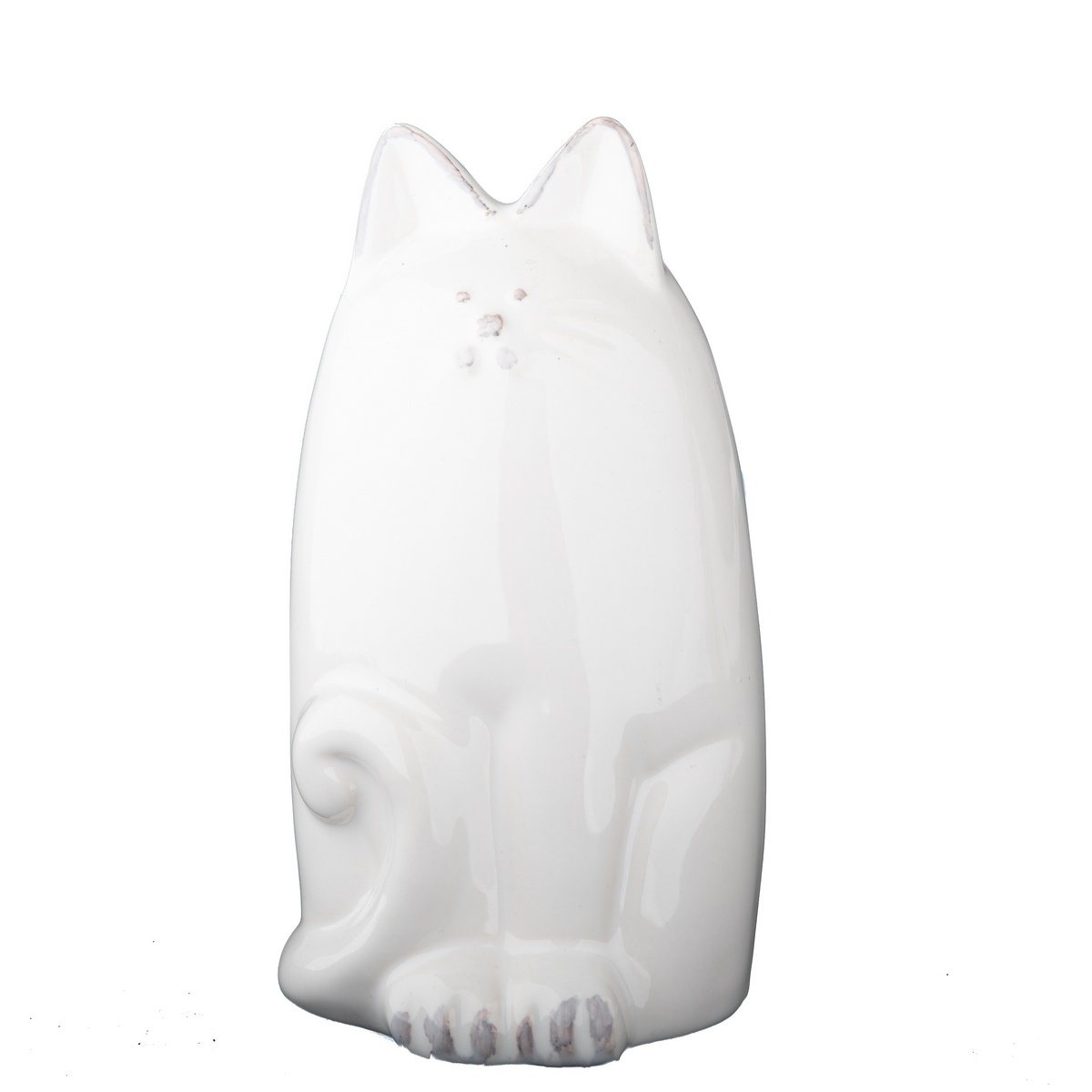 Keramická kasička kočka 14,5 cm, bílá