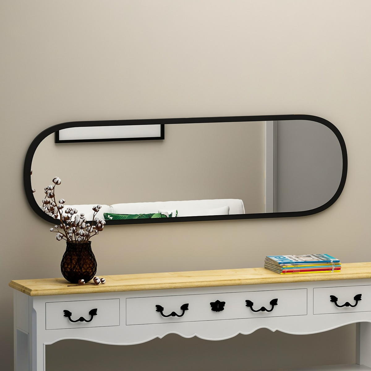 Zrkadlo Magnum Black 40 x 120 cm