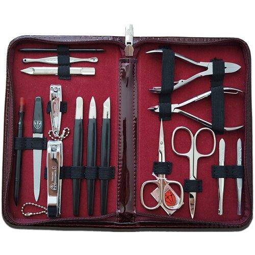 Kellermann 5851 P N set za manikuro in pedikuro,rdeč