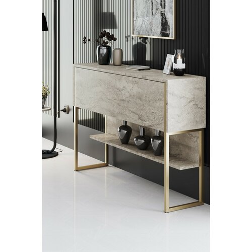 Comoda Luxe Travertine și Auriu