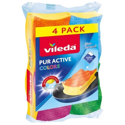 Vileda PUR active Colors gobica 3+1 kos