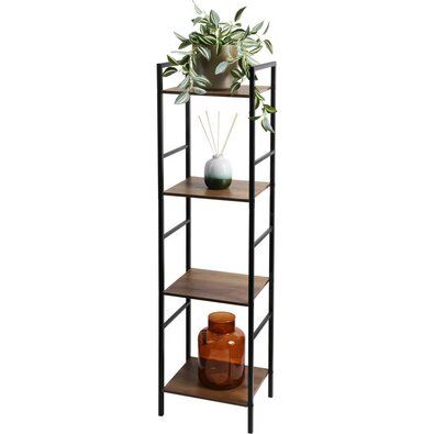 Metalowy regał 4 półki MDF, 29,5 x 23,5 x 106,5 cm