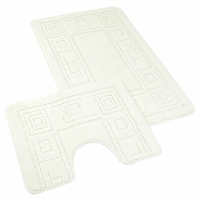 Kvalitex Badematten-Set Ornament Creme, 60 x 100 cm, 60 x 50 cm