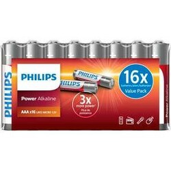 Philips Baterie AAA 1,5 V Power Alkaline, 16 ks