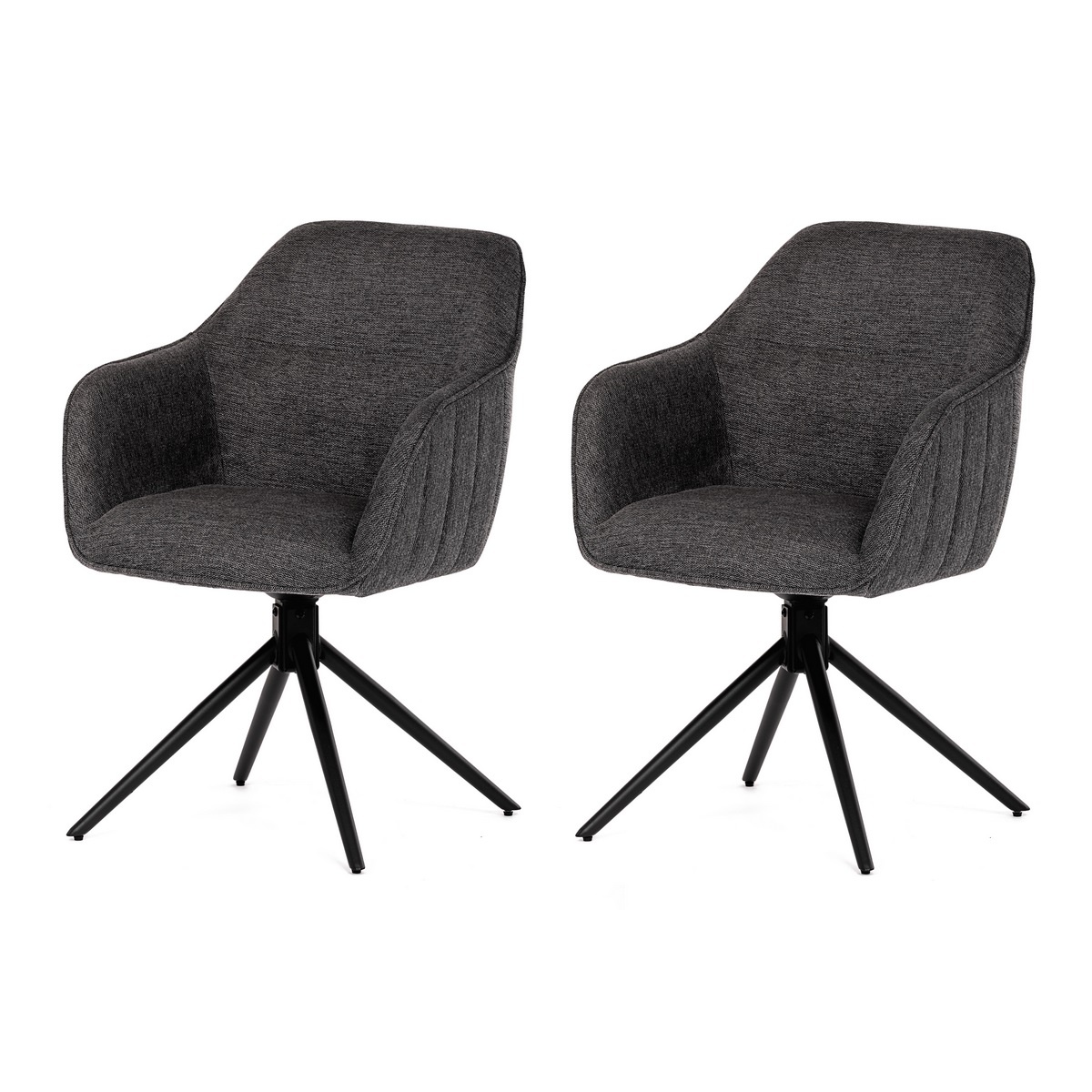 Sada jedálenských stoličiek s vratným mechanizmomHC-536 GREY2, 2 ks