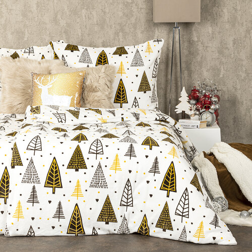 4Home Posteljnina iz mikroflanele Nordic Tree, 140 x 200 cm, 70 x 90 cm