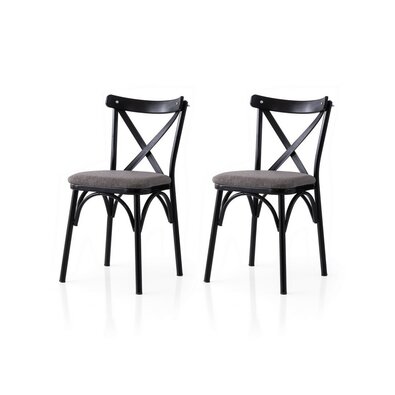 Zestaw krzeseł do jadalni Ekol Grey and Black, 2 szt.