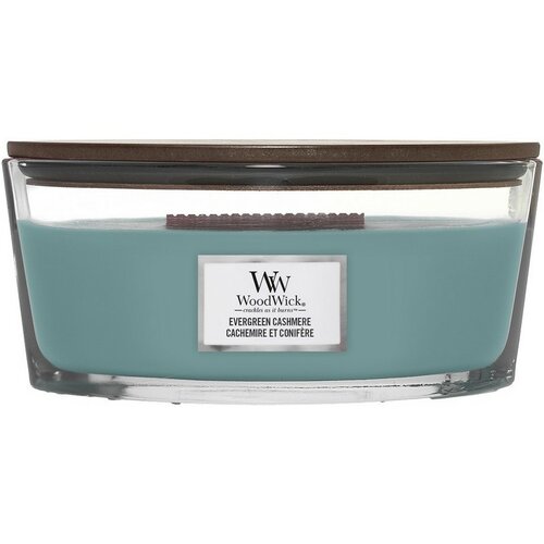 WoodWick Vonná svíčka loď Evergreen Cashmere, 453 g
