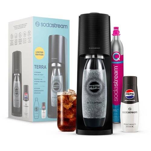 Sodastream Terra Black Pepsi Zero Mpack aparat zapripravo gazirane vode