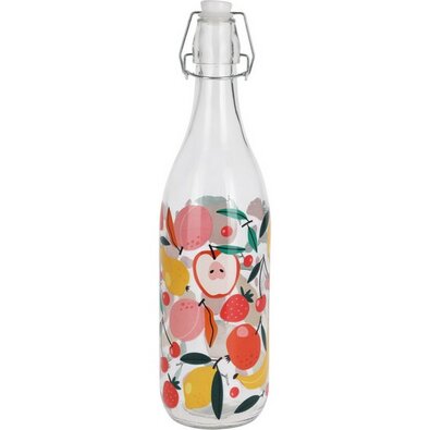 Glasflasche mit Bügelverschluss Fruit, 1 l