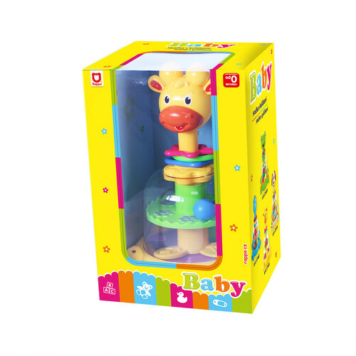 Joc cu biluțe Rappa Girafă, Galben, 26 cm