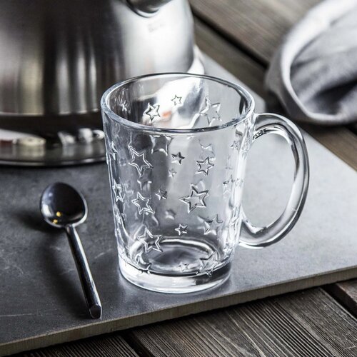 Altom Zestaw 6 kubków szklanych Star 300 ml