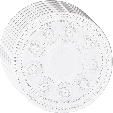 Altom Sada skleněných talířků Daisy, 17 cm, 6 ks
