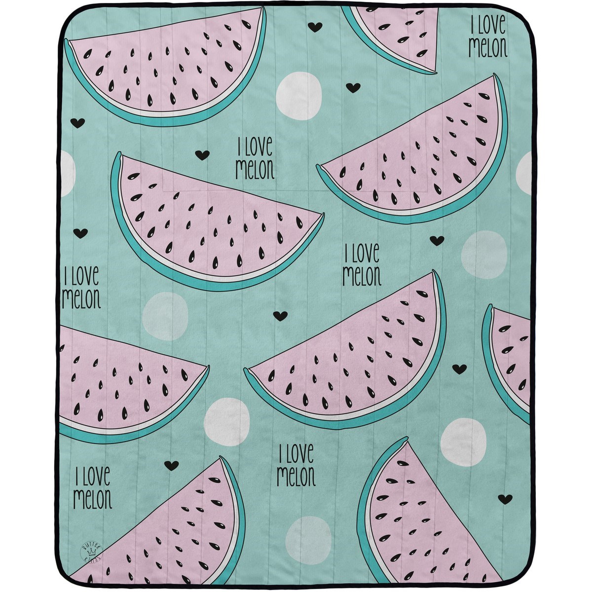 Butter Kings Kempingová deka Bonjour melon, 145 x 180 cm
