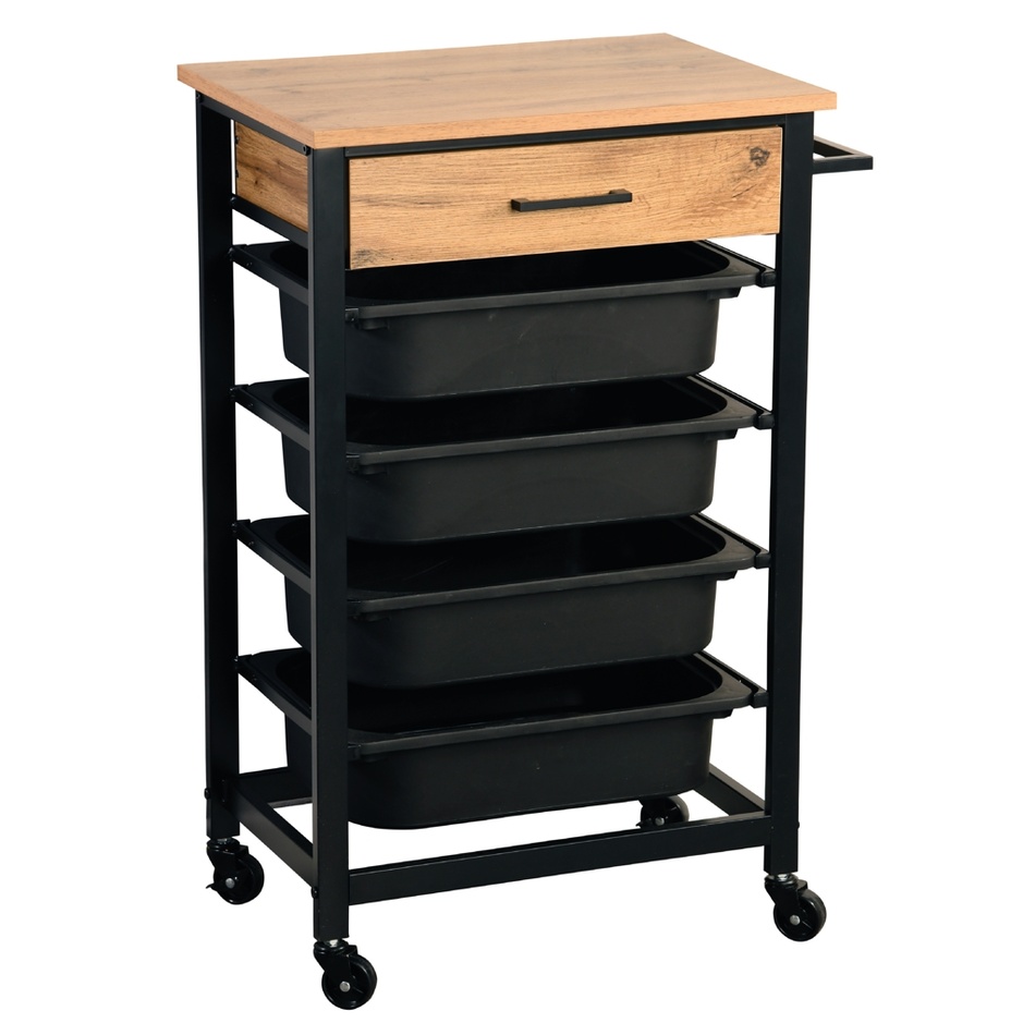 Kesper 25532 Cărucior de bucătărie cu blat delucru, 85 x 47 x 37 cm