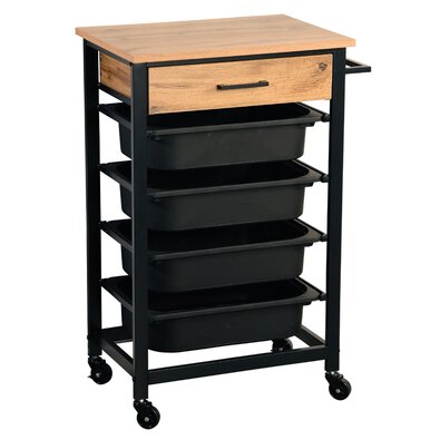 Kesper 25532 Cărucior de bucătărie cu blat de lucru, 85 x 47 x 37 cm