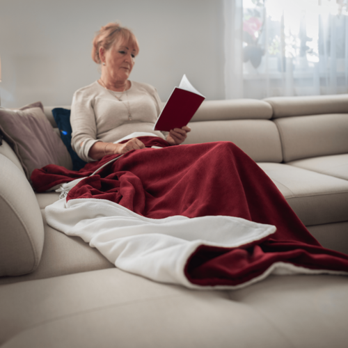 Elektryczna kołdra grzewcza MEDISA, bordowa