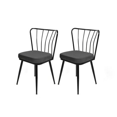 Sada jídelních židlí Yildiz Anthracite and Black, 2 ks