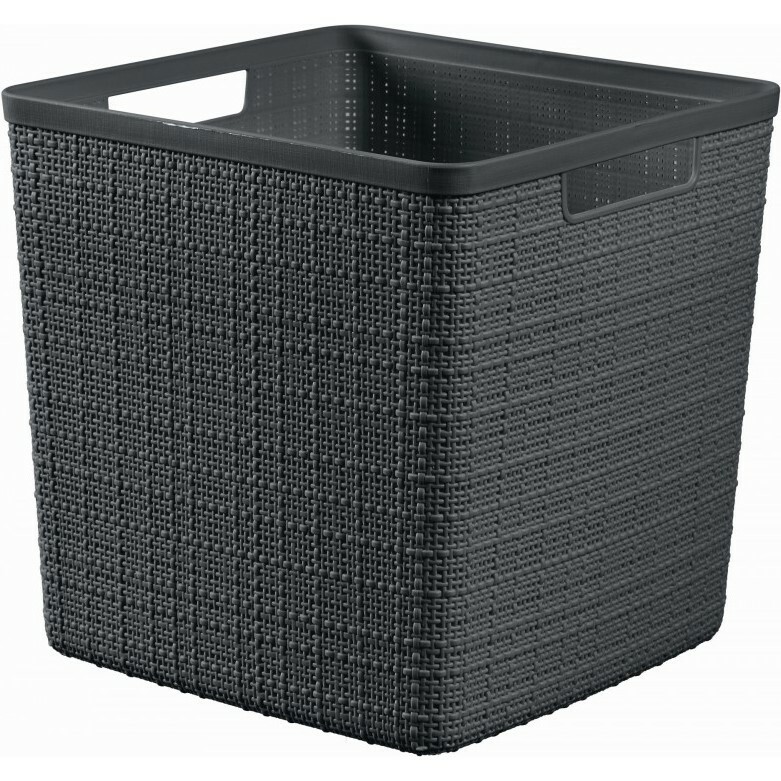 CURVER JUTE 17L Košík kocka 28 x 28 x 27 cm, tmavo sivý 01906-G44