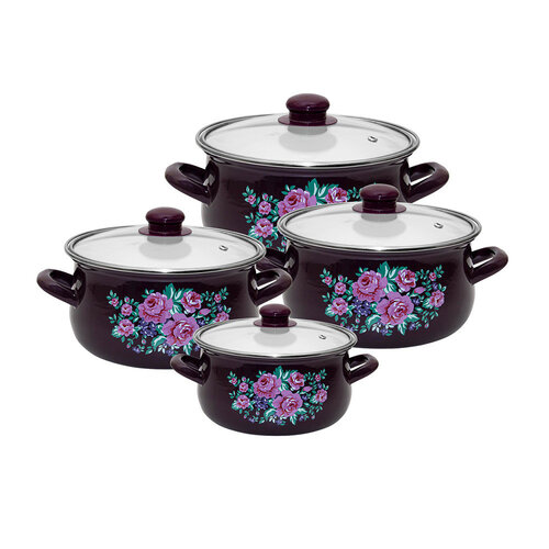 Set de vase Altom Charlotta, 8 piese, violet