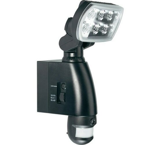 Kamera s LED reflektorom a PIR senzorom, Conrad, čierna, 18 x 35 x 25 cm