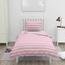 Rózsaszín csíkos pamut ágynemű, 140 x 200 cm, 70 x 90 cm