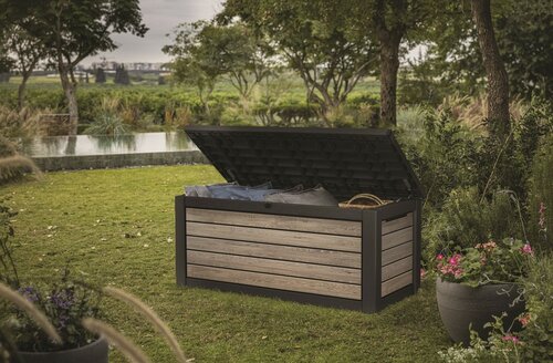 Keter cutie de depozitare pentru grădină Deco 630l, maro deschis