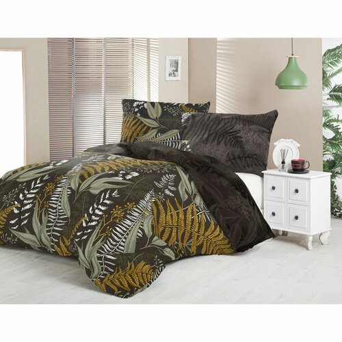 Lenjerie de pat Kvalitex Satin Luxury collection Fern, 140 x 220 cm, 70 x 90 cm