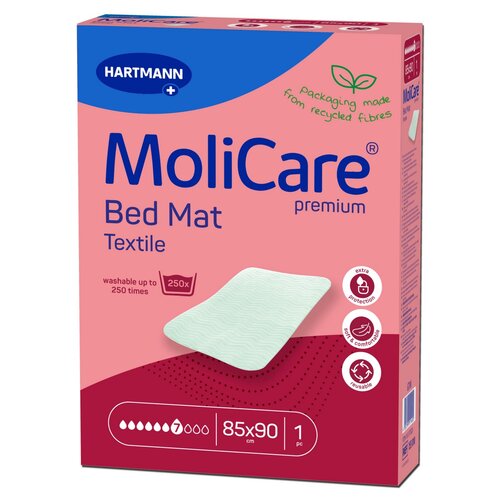 Hartmann Saugfähige Matte Bed Mat Textile MoliCare, 85 x 90 cm