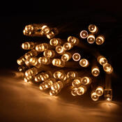 Sharks SA149 Solárne osvetlenie Svetelná reťaz, 100 LED, 8 m, IP44, teplá biela