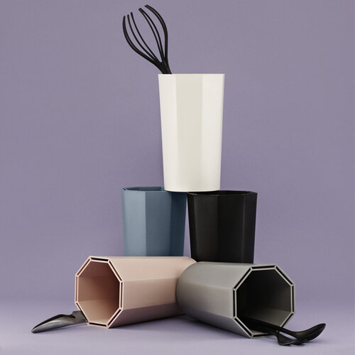 Stojak na noże i przybory kuchenne, czarny