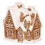 Świecznik Zasnieżona willa z piernika, ceramika, 15 cm