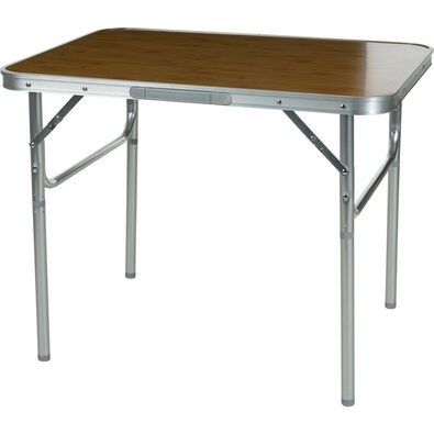 Bamboo összecsukható kempingasztal 2 az 1-ben, 75 x 25. /60 x 55 cm, alumínium és MDF