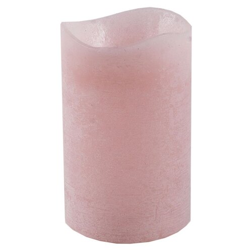Poza Lumanare LED invelita in ceara, 8 x 12 cm, roz
