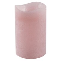 LED svíčka potažená voskem 8 x 12 cm, růžová