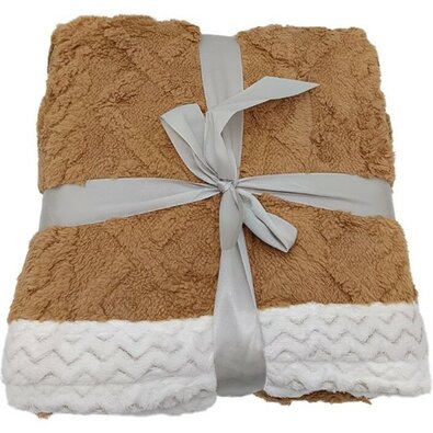 Pătură din lână Island nucă, 150 x 200 cm