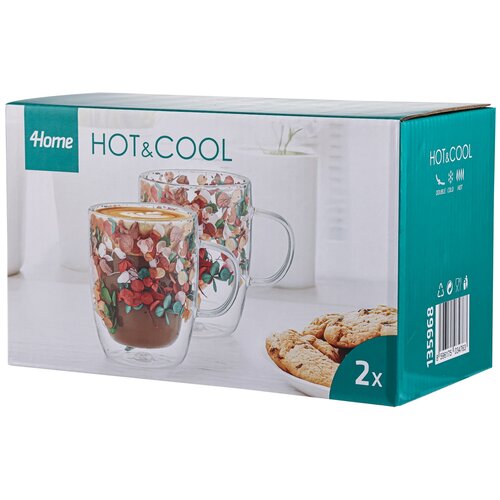 4Home Szklanka termiczna Bloom Hot&Cool 400 ml, 2 szt.