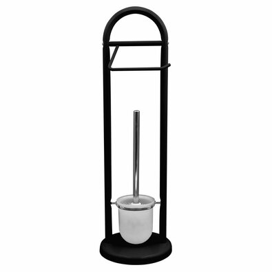 RIDDER 11109410 Unique stojalo z držalom zatoaletni papir in WC krtačo, črno