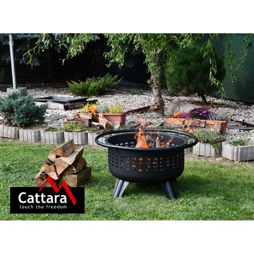 Cattara Tragbare Feuerstelle mit Deckel Merapi, 80 x 80 x 62 cm